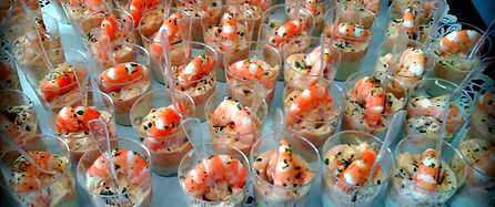 Verrines cocktail aux crevettes pour réception